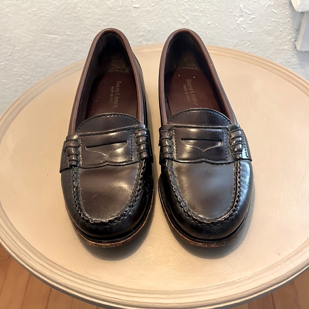 Ralph Lauren Brown Leather Penny Loafers Size 8